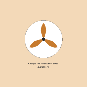 Casque de chantier avec jugulaire