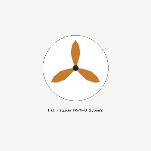 Fil rigide H07V-U 2.5mm2