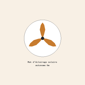 Mat d'éclairage solaire autonome 6m